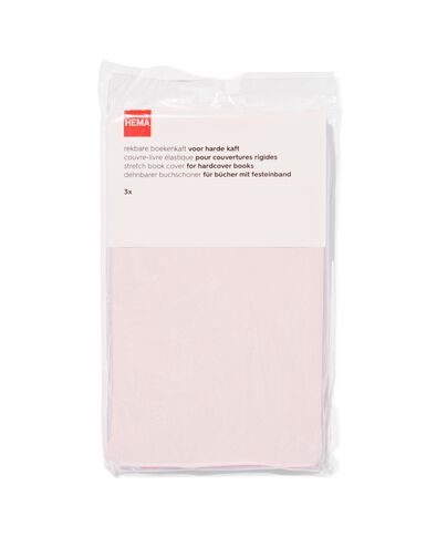 rekbare boekenkaften roze - 3 stuks