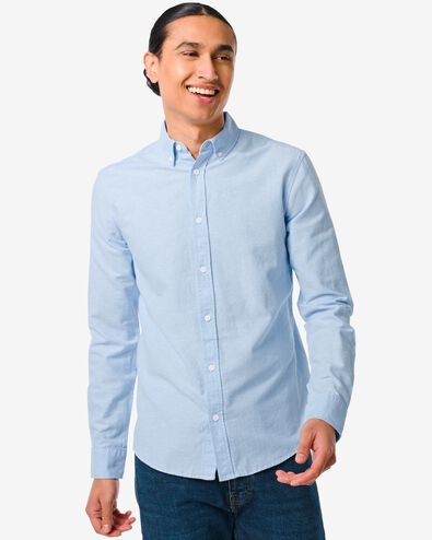 herenoverhemd  blauw