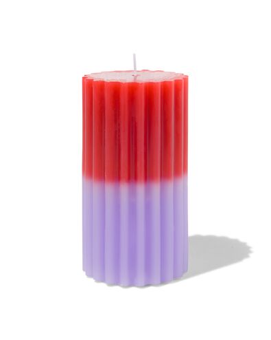 pilaarkaars met ribbels &Oslash;7x13 lila/terra