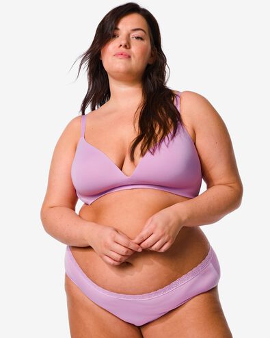 dames hipster second skin micro met kant  roze