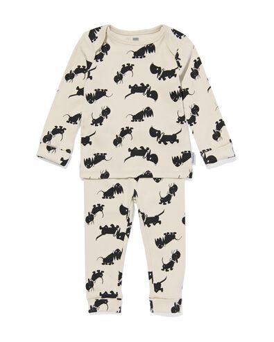 Takkie meegroei babypyjama rib  beige