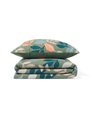 dekbedovertrek flanel 140x200/220 pastel bladeren
