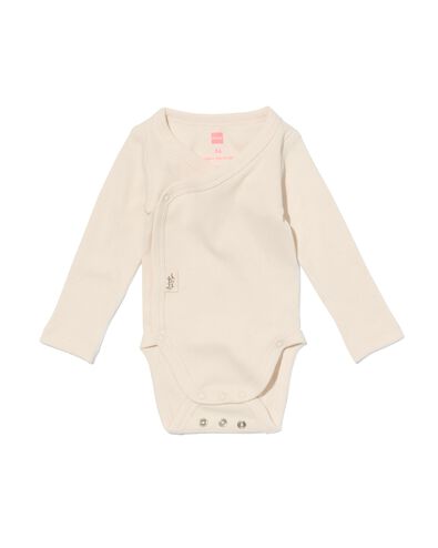 meegroei overslagromper rib stretch ecru