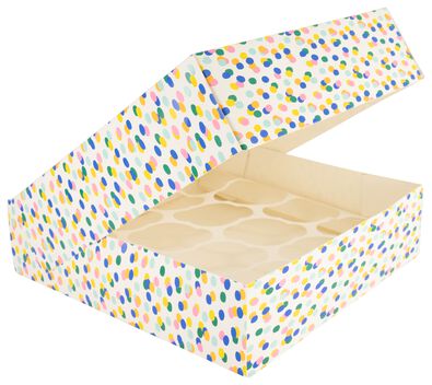 taartdoos 28x28x7.5 confetti