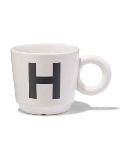 aardewerk mok 280ml letter H