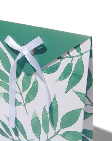 envelop cadeautasjes karton 20.5x18x5 bladeren - 2 stuks