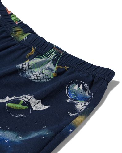 kinder pyjama space dino donkerblauw