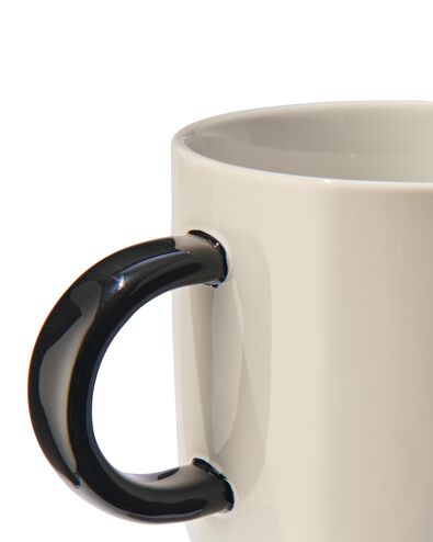 mok aardewerk wit/zwart 350 ml - N