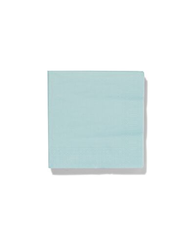 servetten - 24 x 24 - papier - blauw - 20 stuks