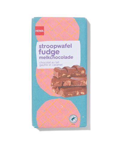 chocoladereep melk stroopwafel fudge 180gram