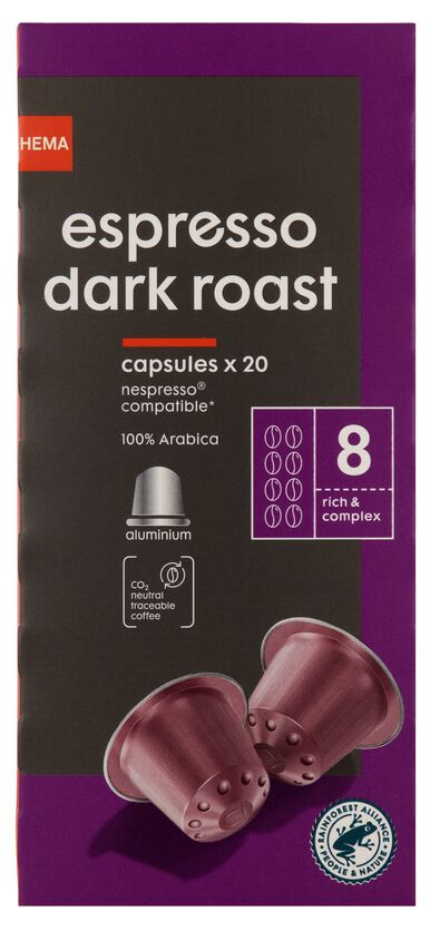 koffiecups espresso dark roast - 20 stuks
