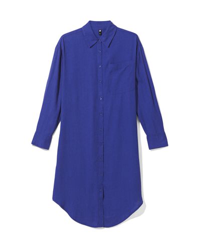 dames overhemdjurk Lizzy met linnen blauw