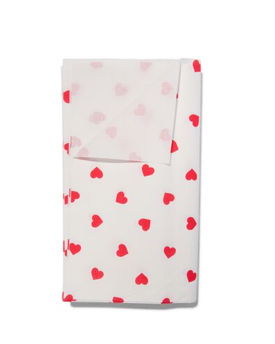 papieren tafelkleed met hartjes 138x220