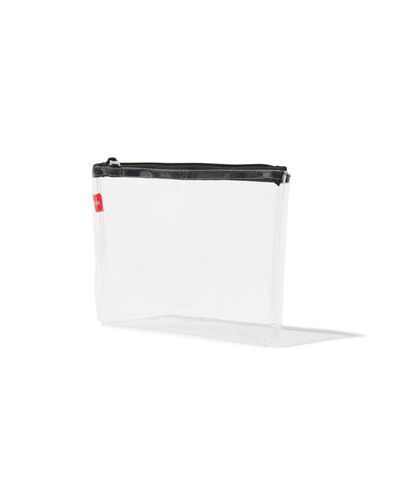 toilettas plat transparant 14x20