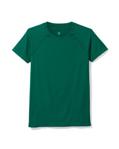 naadloos dames sportshirt donkergroen