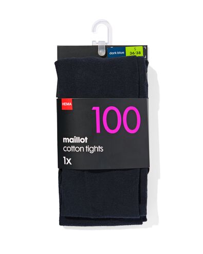 maillot katoen 100denier donkerblauw