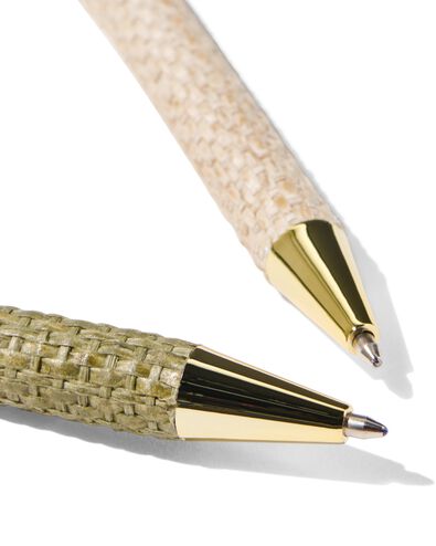 hervulbare balpen gevlochten in cadeaudoos - 2 stuks