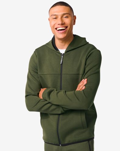 heren capuchonvest groen