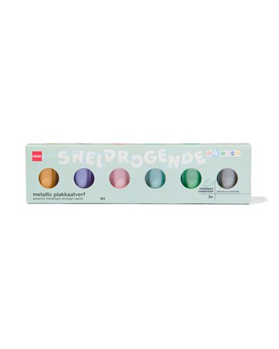 plakkaatverf metallic - 6 stuks