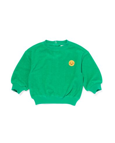 baby sweater gezichtje groen