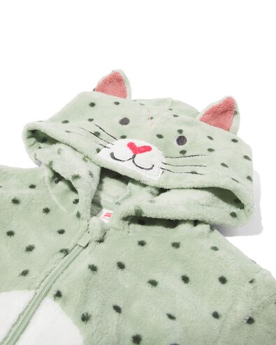 kinder onesie kat lichtgroen