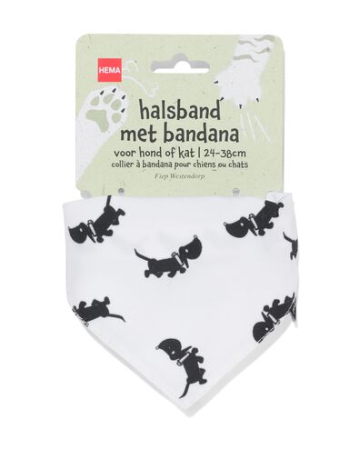 Takkie halsband met bandana voor hond of kat 24-38cm