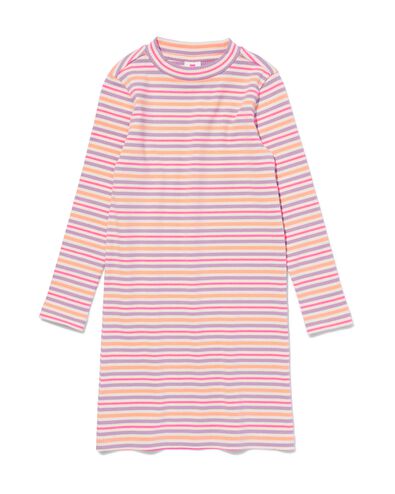 kinderjurk met ribbels multicolor
