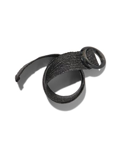 gevlochten elastische dames riem 5cm zwart
