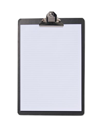 klembord 34x23 met A4 schrijfblok zwart