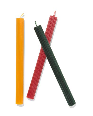 lange huishoudkaars met ribbels &Oslash;2x24 mosterdgeel