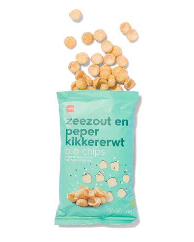 bio chips kikkererwten 75gram zeezout en peper