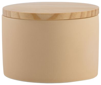 kaars met 3 lonten in naturel pot &Oslash;11x7.5