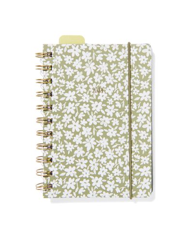 agenda met spiraal 2024 bloemen 14.8x10.5