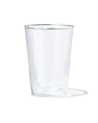dubbelwandig glas streep reli&euml;f 350ml