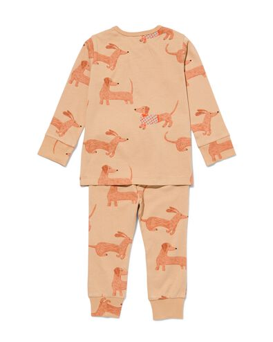 baby pyjama katoen hond beige