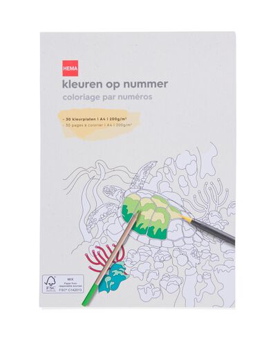 kleuren op nummer kleurboek A4