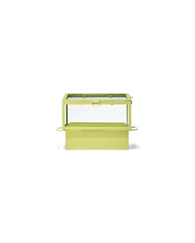 kweekkasje 11.5x23x17 geel metaal/glas