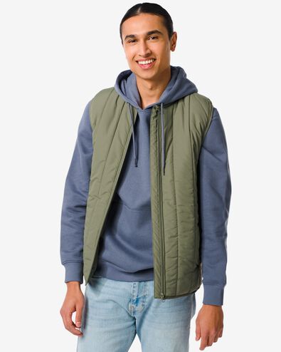 heren bodywarmer groen