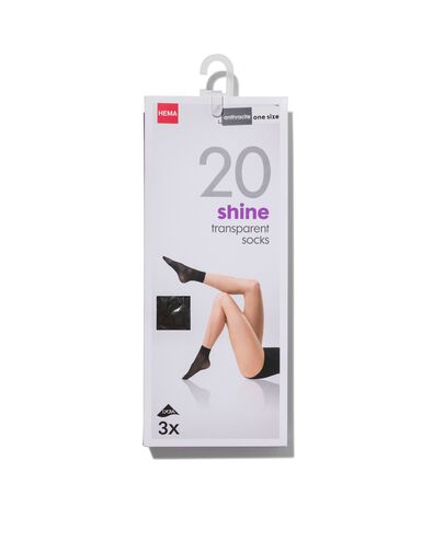 3-pak licht glanzend pantysokken 20 denier