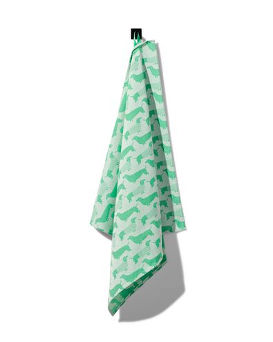 theedoek 65x65 katoen groen