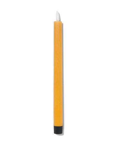 LED ribbel kaars met wax &Oslash;2.3x28.3 okergeel