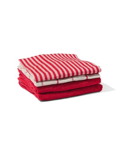 thee- en keukendoeken rood - 4 stuks