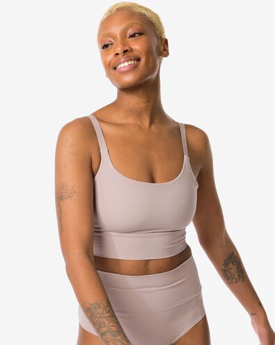 niet voorgevormde top zonder beugel ultimate comfort beige