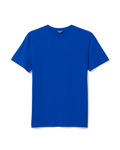 heren t-shirt regular fit o-hals  blauw
