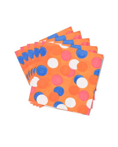 servetten papier 33x33 oranje - 20 stuks
