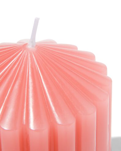 pilaarkaars bloem met ribbels &Oslash;7x8 roze