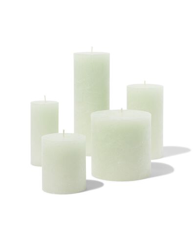 rustieke kaarsen lichtgroen