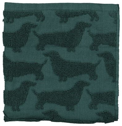 keukendoek - 52 x 52 - katoen - groen teckel