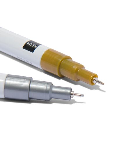 merkstift goud/zilver - 2 stuks