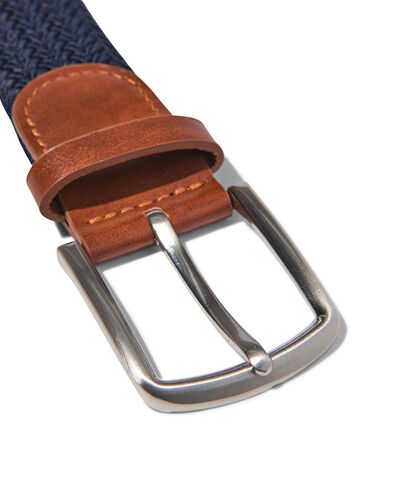 gevlochten elastische heren riem 3.5cm zwart